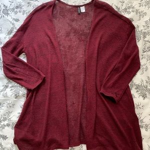 Lightweight Burgundy Cardigan